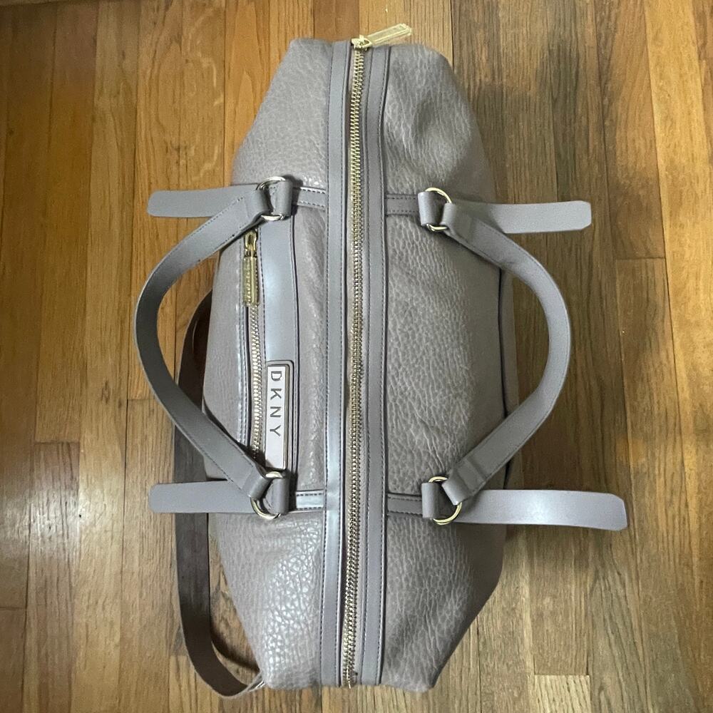 DKNY Rapture Weekender Boarding Bag in Taupe Faux Leather - Picture 10 of 16